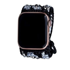 DARK MIYUKI BEADS APPLE WATCH STRAP